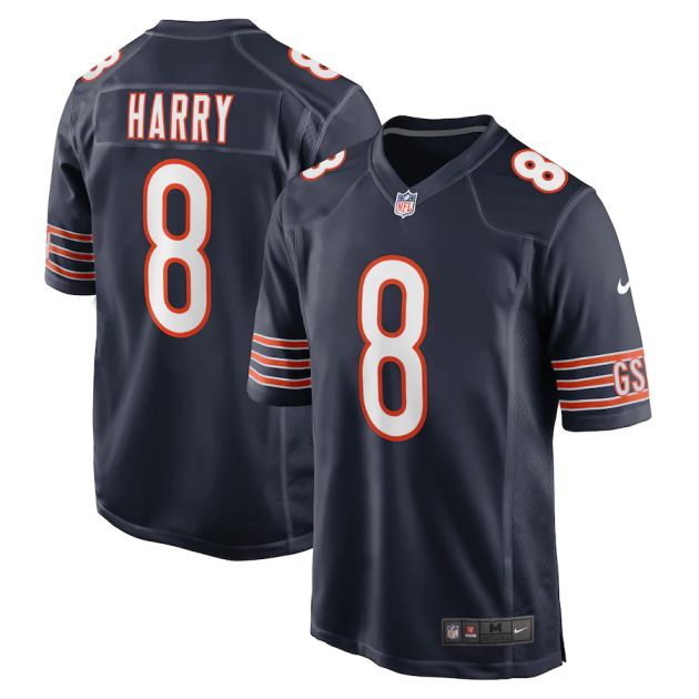 mens nike nkeal harry navy chicago bears game player jersey